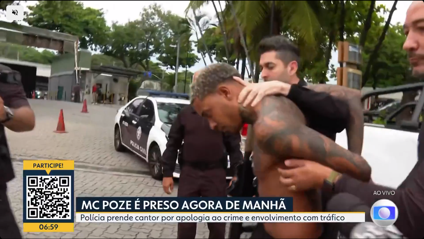 NA REPÚBLICA DE LADRÕES - O preso MC Poze do Rodo teve BMW de R$ 1 milhão apreendida; ele fazia apologia ao tráfico de drogas  